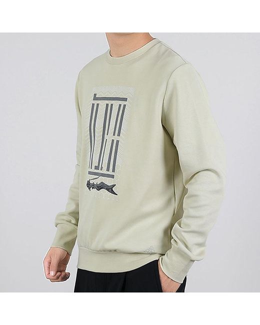 Adidas Green Athleisure Casual Sports Pullover for men