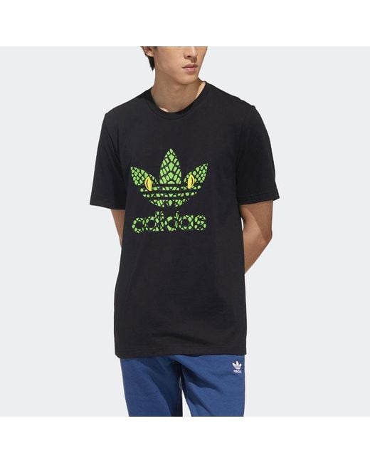 Adidas Black Originals Logo Short Sleeve T-Shirt for men