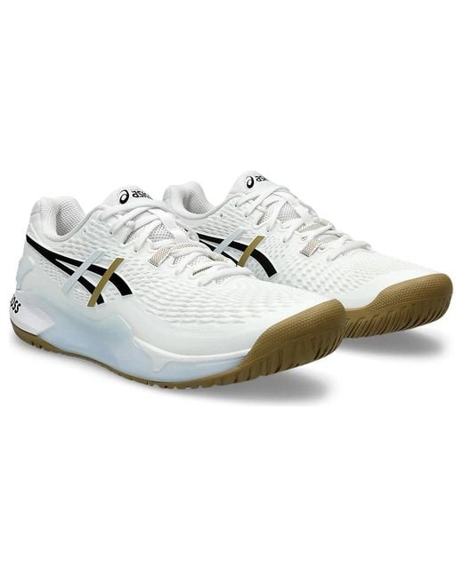 Asics White Gel-Resolution 9 Gum' for men