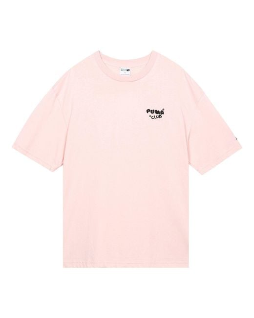 PUMA Pink Club Oversize Ss Tee Sports