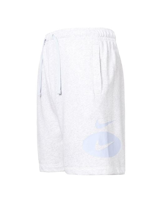 Nike White Sportswear Logo Loose Lacing Casual Shorts for men