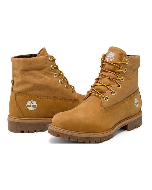Timberland Brown Roll Top Boots Basic 'Wheat Camouflage' for men