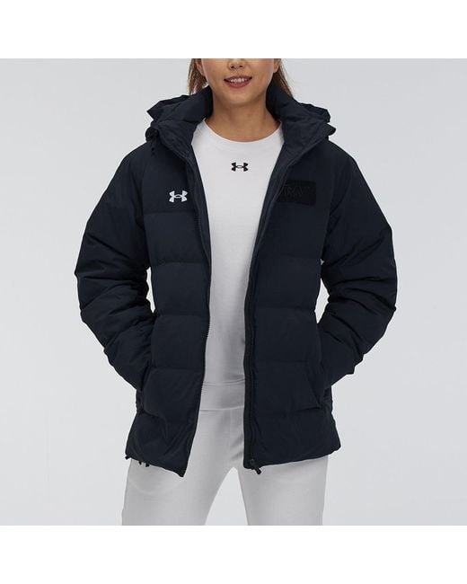 Under Armour Blue (Wmns) Logo Training Hooded Down Jacket