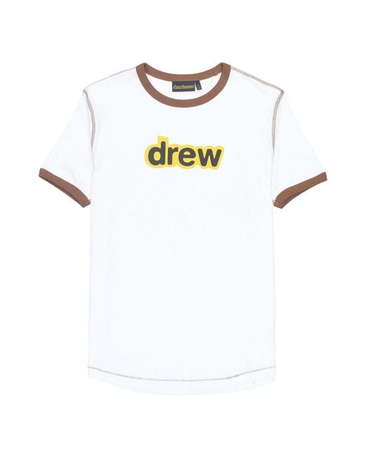 Drew House White Secret Ringer T-Shirt for men