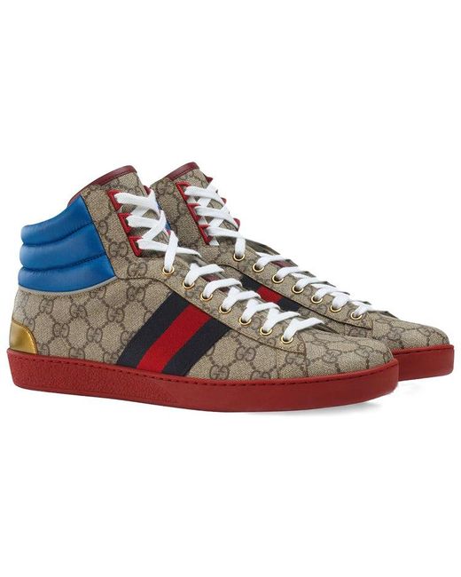 Gucci Blue Ace Gg High Top for men
