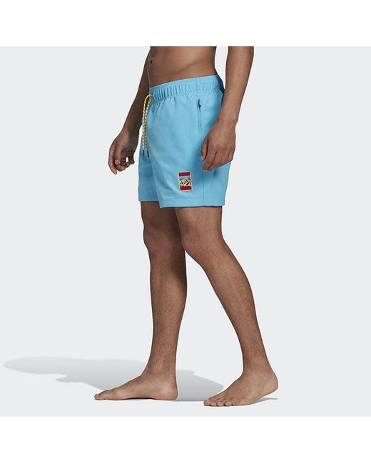 Adidas Blue Originals Printing Causual Sports Ventilate Short Pant for men