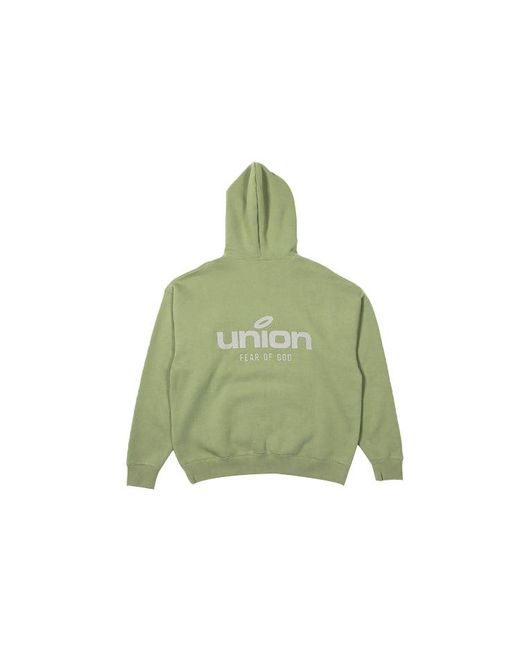 Fear Of God Green Fw21 Vintage Hoodie X Union La for men