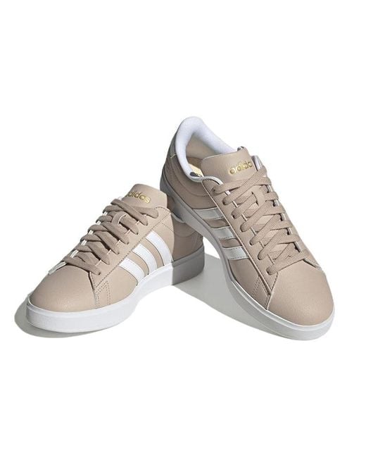 Adidas White (Wmns) Grand Court Cloudfoam 'Wonder Taupe'