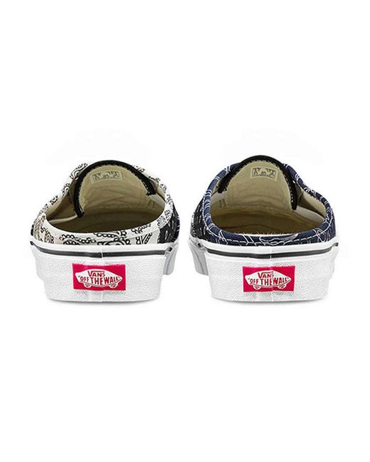 Vans White Authentic Mule 'Pattern Mix for men