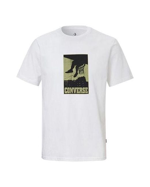 Converse White All Star Printing Sports Short Sleeve for men