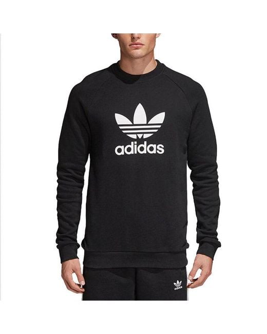 Adidas Black Trefoil Sweatshirt for men