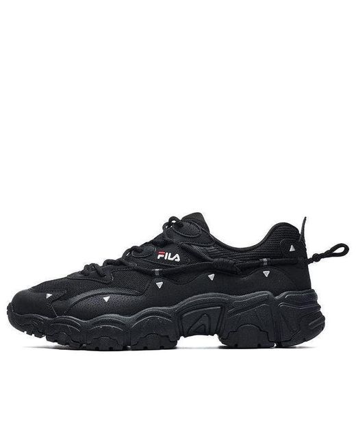 Fila Black Low Top Running Shoes for men