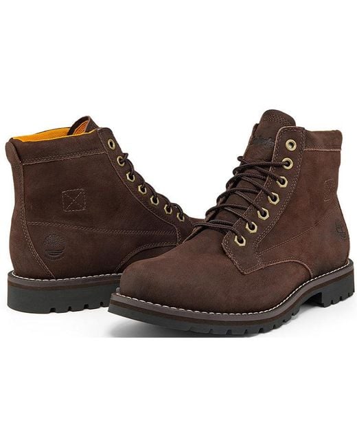 Timberland Brown Redwood Falls Wide Fit Waterproof Boots 'Dark Full Grain' for men