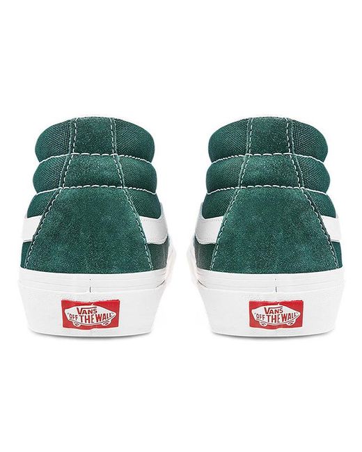 Vans Green Sk8-Mid Classic Mid-Top Casual Skate Shoes for men
