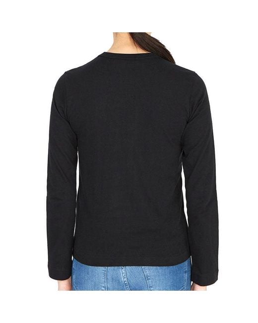 COMME DES GARÇONS PLAY Black Long -Sleeved T -Shirt