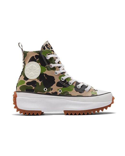 Converse Run Star Hike High 'archive Print Camo' in Green for Men | Lyst