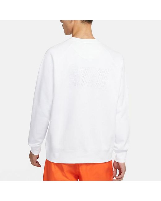 Nike White Sportswear Casual Sports Crew-Neck for men