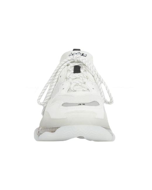 Balenciaga White Triple S Sneaker 'Clear Sole for men