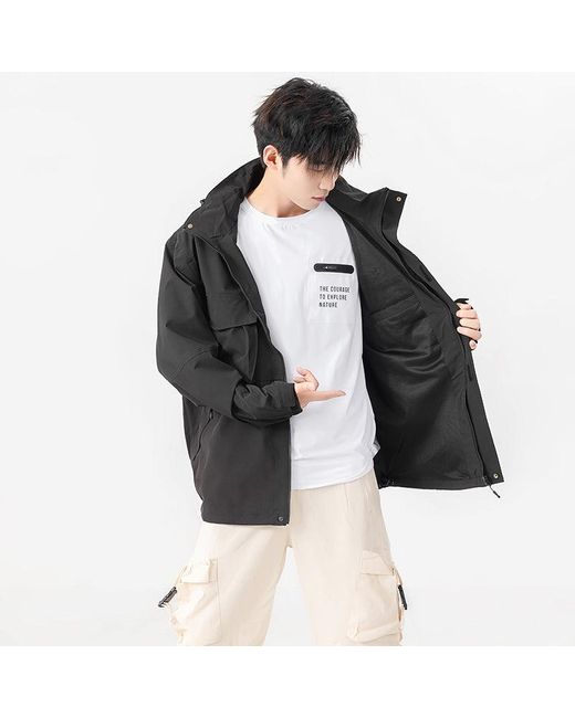 Mizuno Black Logo Waterproof Jacket for men