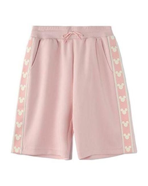 Li-ning Pink X Disney Graphic Striped Shorts for men