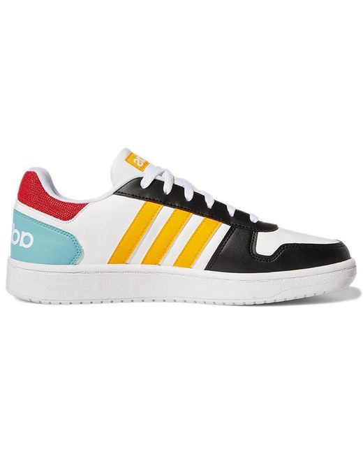 Adidas Neo Hoops 2.0 White/black/yellow in Blue for Men | Lyst