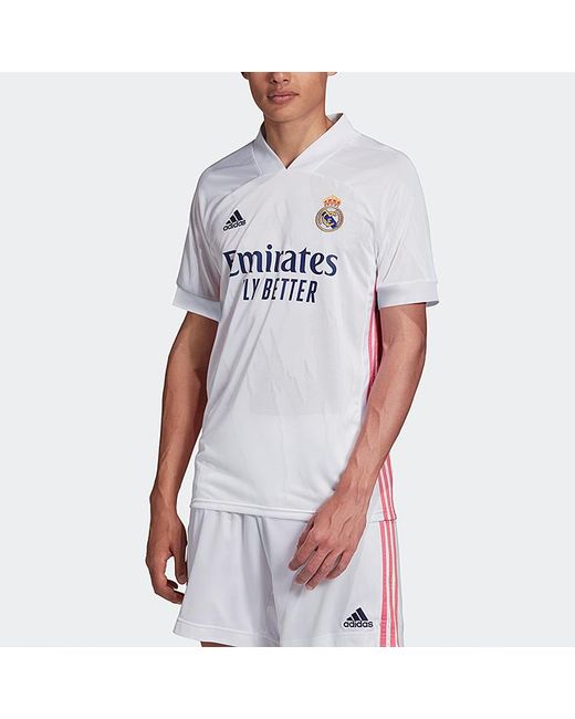 Adidas White Real Madrid 20/21 Home Jersey for men