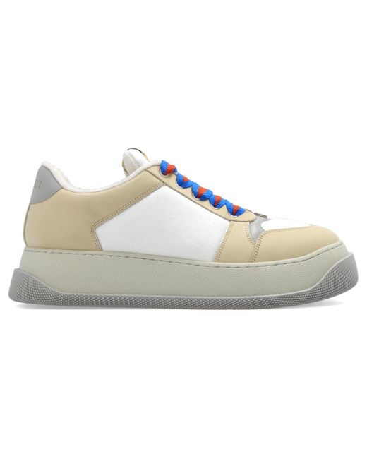 Gucci White Screener Gg Leather Sneakers for men