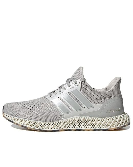 Adidas White Ultra 4D Running Shoes for men