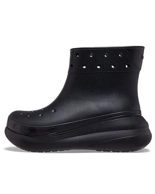 CROCSTM Black Crush Platform Rain Boots – Waterproof