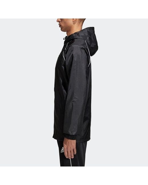 Adidas Black Core 18 Rain Jacket for men
