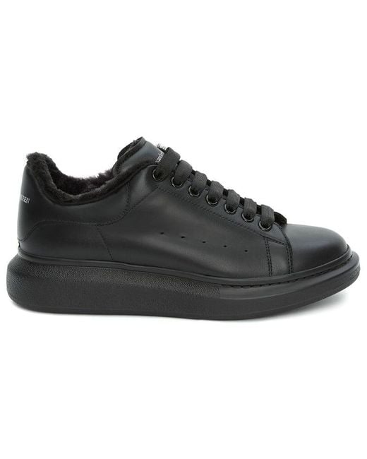 McQueen Black Oversized Sneaker Wool' for men