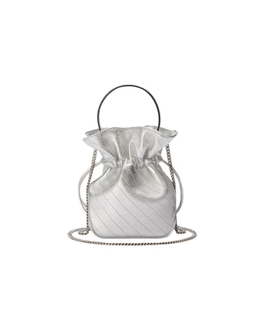 Gucci White (Wmns) Blondie Mini Bucket Bag Leather'