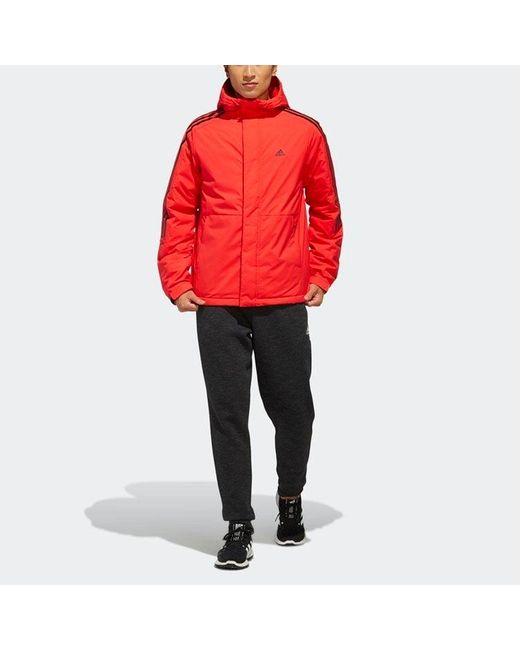 Adidas Red Outdoor Waterproof Sports Woven Stay Warm Down Jacket for men
