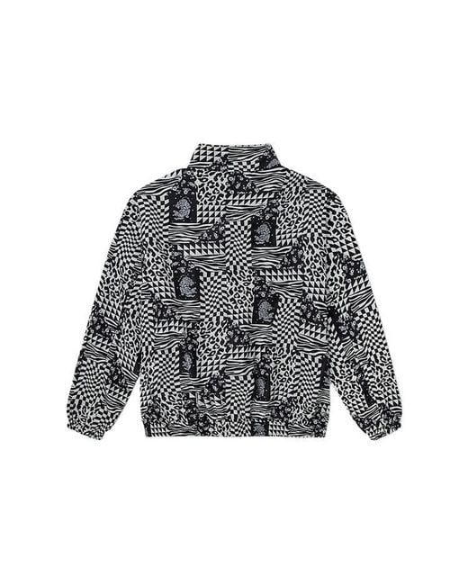 Vans Black Ss22 Grid Full Print Jacket Couple Style for men