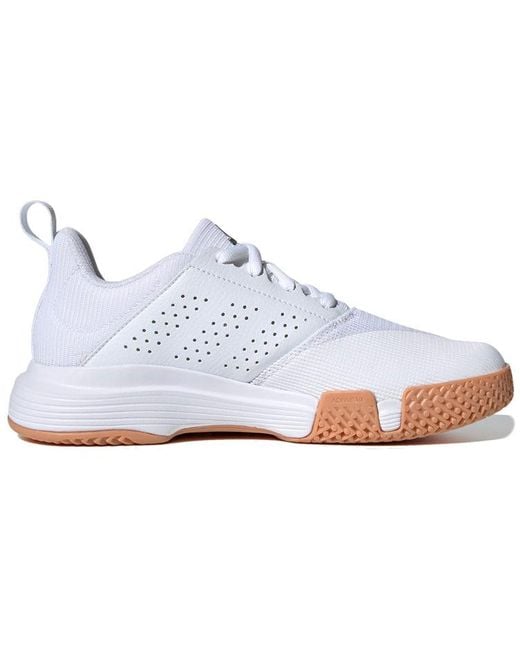 Adidas White Essence Indoor Low Tops Badminton Shoe for men