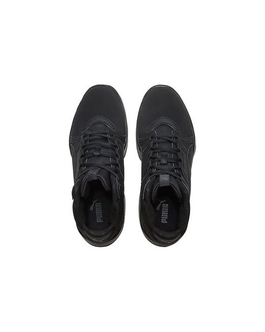 PUMA Black Rebound Street Mid Sneakers for men
