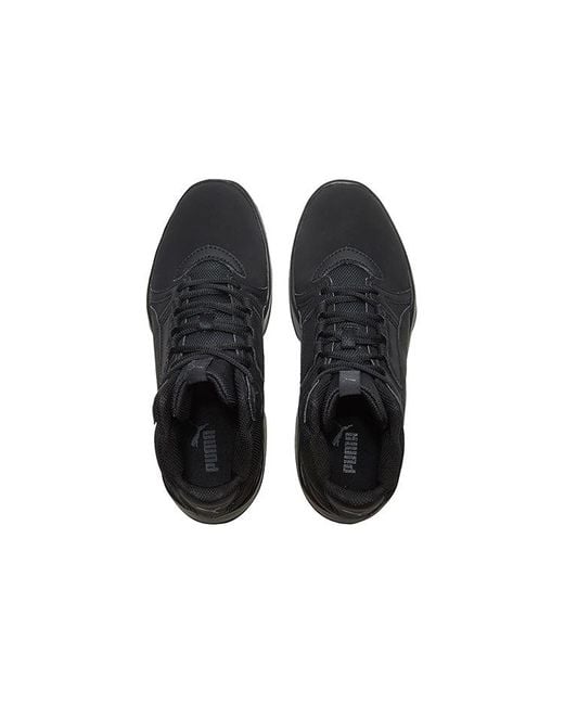 PUMA Black Rebound Street Mid Sneakers for men