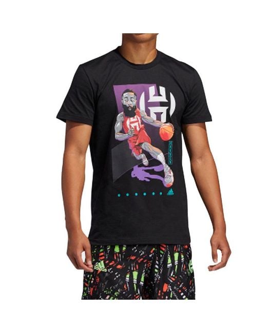 Adidas Black Basketball Sports Short Sleeve for men