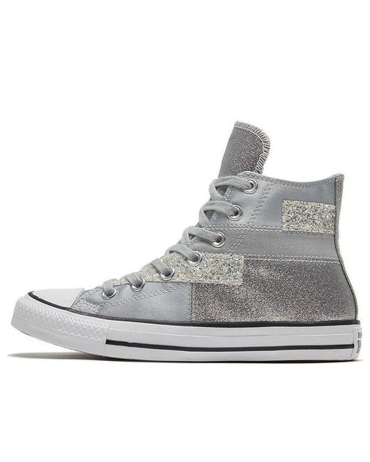 Converse Gray (Wmns) Chuck Taylor All Star High 'Ash Stone Glitter'