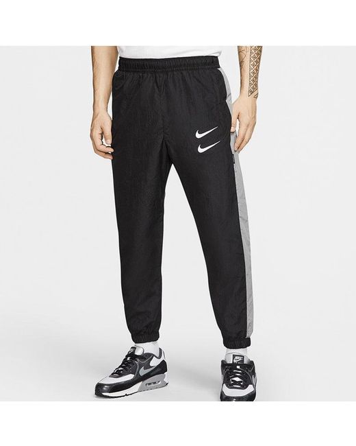 Nike Black Woven Bundle Feet Casual Sports Long Pants for men