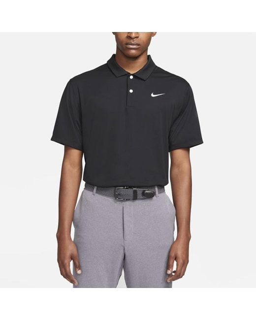 Nike Black Casual Solid Color Breathable Short Sleeve Polo Shirt for men