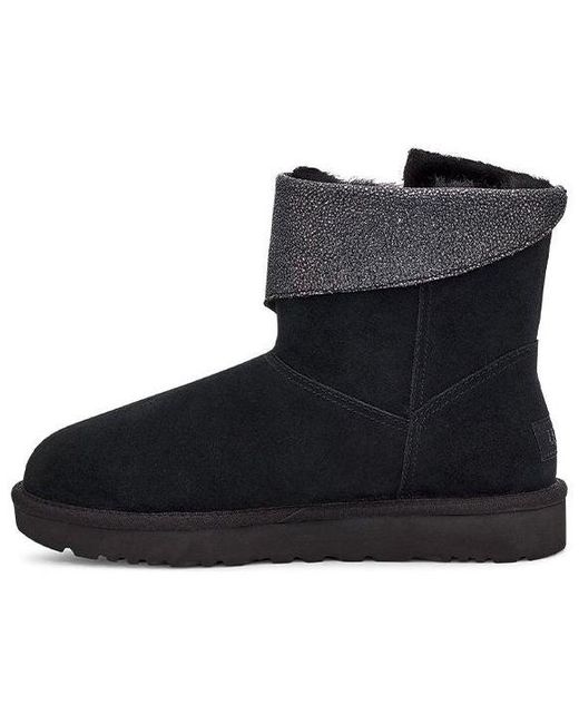 Ugg Black (Wmns) Classic Caviar Mini Fleece Lined