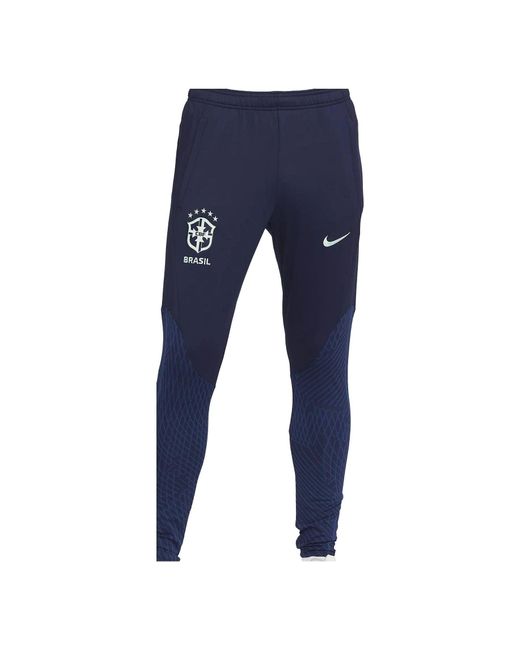 Nike Blue 2022-2023 Brazil Dri-Fit Knit Football Pants for men