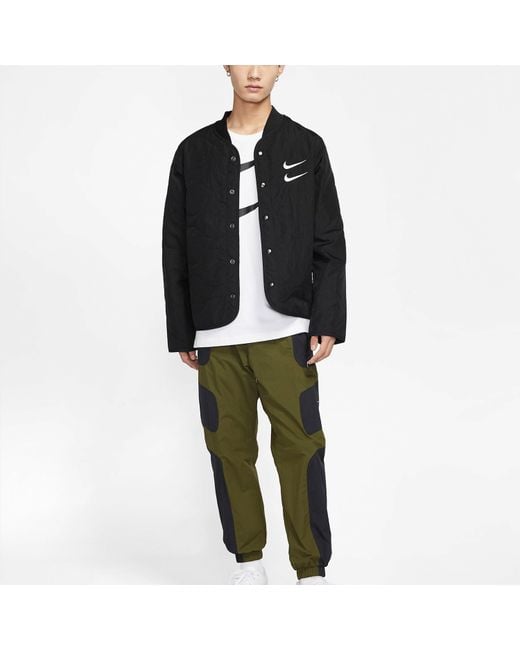 Nike Black Sportswear Double Swoosh Jacket for men