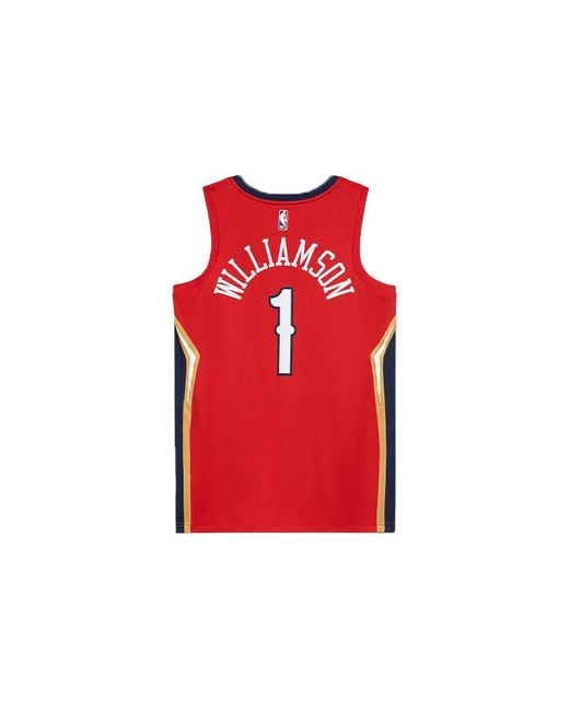 Nike Red Nba Zion Williamson New Orleans Pelicans 2020/21 Fan Edition Jersey #1 for men