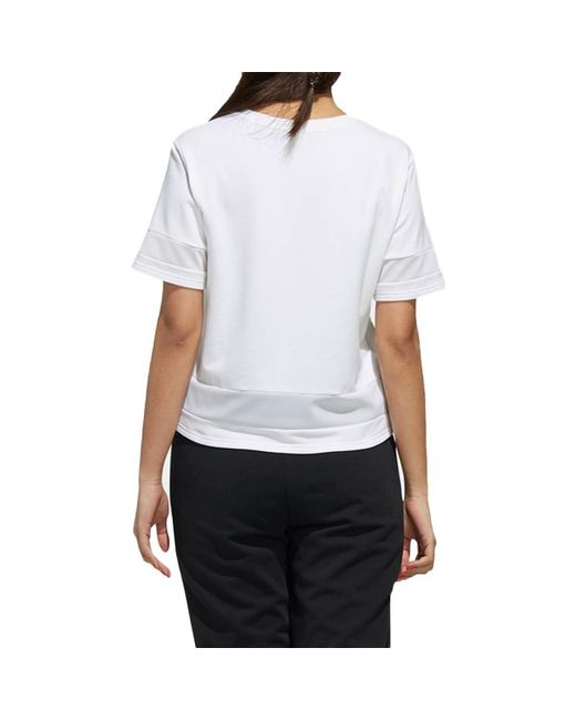 Adidas Gray (Wmns) Neo Sweat Hd Ss Sports Round-Neck