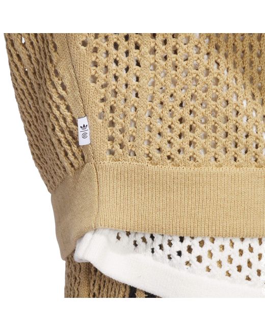 Adidas Natural X Clot Fw24 Crochet Track Jacket Asia Sizing Tone' for men