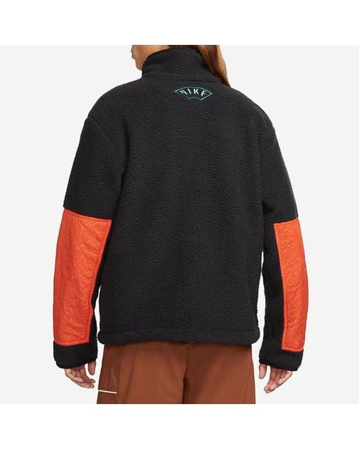 Nike Blue Cny Chinese New Year's Edition Contrast Color Stitching Loose Logo Sports Stand Collar Jacket for men