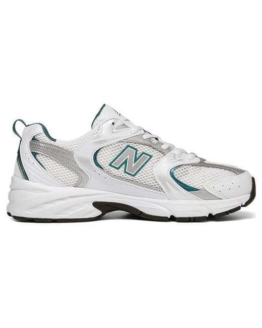 New Balance White 530 Metallic' for men
