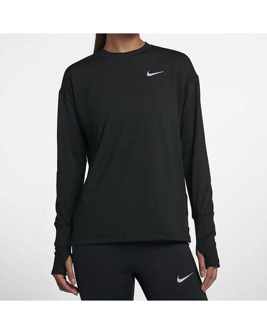 Nike Blue (Wmns) Element Casual Sports Round Neck Long Sleeves Running Hoodie